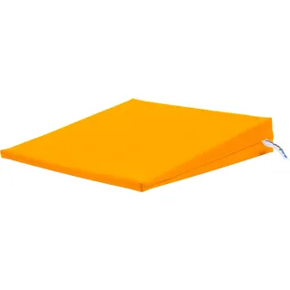 Sport-Tec Sitzkeilkissen VB 120 Sitzkissen Orthopädisch Keilkissen mit Kunstlederbezug, Auto Sitz Kissen, Büro Sitz Kissen, Sitzkeil, Gelb