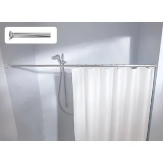 Kleine Wolke DV-Stange Federstange mit Struktur Chromfarbig 125-220 cm (22 mm)