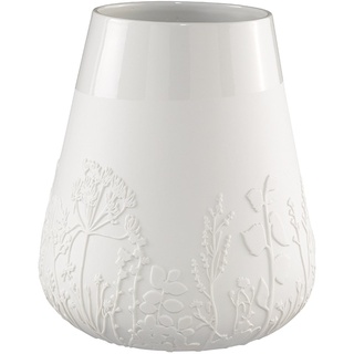 Räder - ZUHAUSE Poesie Vase - Blume - Porzellan Höhe 26 cm Ø 15cm, 16,5 x 11,5 x 20,5 cm, Weiß
