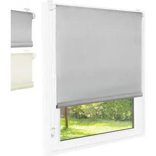 Foxx Seitenzugrollo Blackout 55 x 220 cm grau