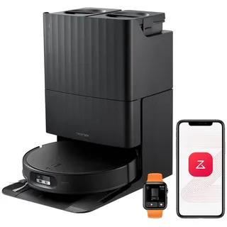 Roborock Saugroboter mit Wischfunktion Qrevo Edge 2, Dual Anti-Tangle System, 25.000 Pa schwarz