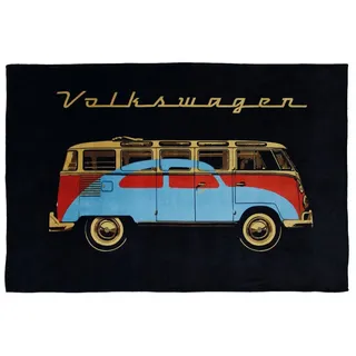 BRISA VW T1 Kuscheldecke 150 x 200 cm Schwarz