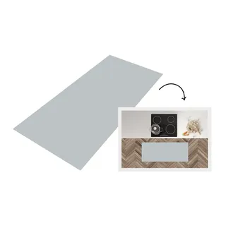 MuchoWow Küchenläufer Interieur - Grau - Hell, aus Kunststoff, Küchenteppich, Läufer für Küche, Rutschfest, Küchendeko, 120x50 cm grau 120 cm x 50 cm