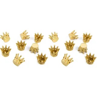 Kronen Streudeko, 8 Stück: Mini Krönchen Set, Tischdeko Klein, Verzierung Geschenke & Give-Away, Tisch-Deko Weihnachten & Silvester, Streuteile, Dekorieren & Basteln, Gold, 2,5 cm