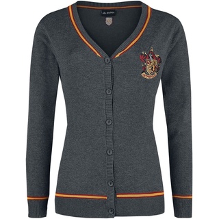 Harry Potter Cardigan - Gryffindor - XS bis L - für Damen - Größe L - grau meliert  - EMP exklusives Merchandise! - L