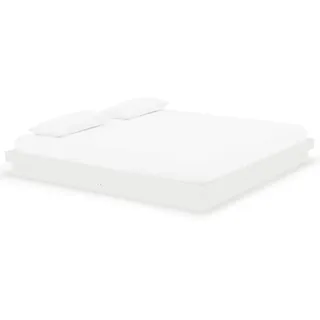 vidaXL Massivholzbett 200 x 200 cm Weiß