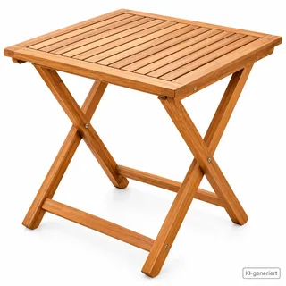 Copland Balkontisch 60x60cm Eukalyptus Holz Klapptisch Garten Terrasse FSC HA6