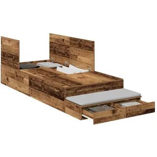 vidaXL Aufbewahrungsbettgestell 100 x 200 cm Brown