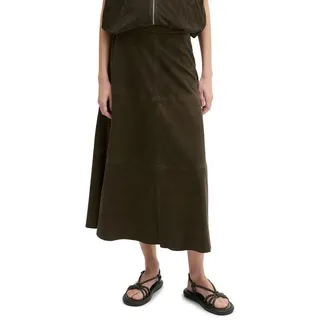 Marc O'Polo Lederrock aus weichem Ziegenveloursleder braun 34