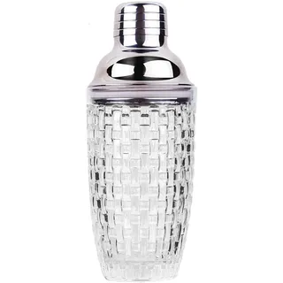 Waoclowr 13-Unzen-Glas-Cocktail-Shaker-Set – Glas-Shaker für Cocktails, Getränke-Shaker, Cocktail-Shaker und Cocktail-Shaker in Silber, Einfache Installation, Einfach zu Bedienen
