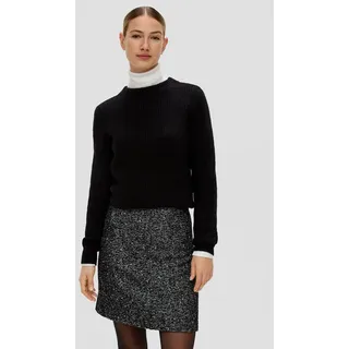 s.Oliver Minirock Rock Wollrock mit Bouclé schwarz 46
