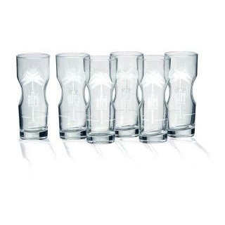 Afri-Cola Exclusive-Tumbler 0,2l Contour Glas Gläser Set - 6x Gläser 0,2l geeicht Kult Cola Longdrinkglas Designglas Palmenlogo Softdrinkglas Bar