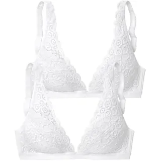 PETITE FLEUR Bralette-BH Damen 2xweiß Gr.75D