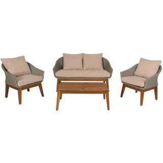 Mendler HWC-N37 Loungeset grau/beige