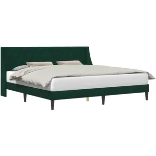 vidaXL Modernes Bett 200 x 200 cm Dunkelgrün