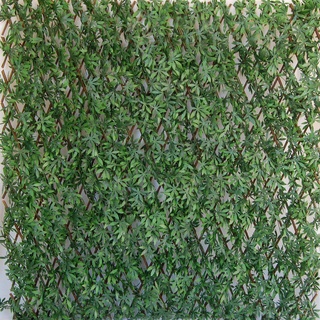 TENAX Divy 3D X-Tens Acer Palmatum 100x200 cm Grün, Synthetische Hecke aus Ahornblättern auf dehnbarer Tragstruktur aus Naturholz