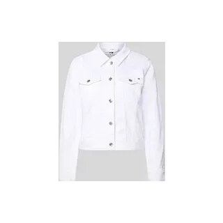 Slim Fit Jeansjacke aus Baumwoll-Mix, Weiss, 34