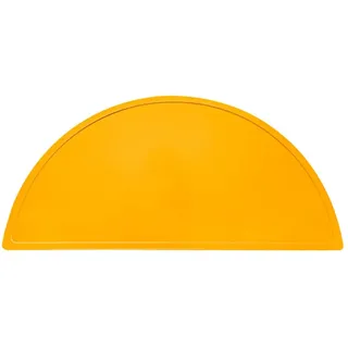 Silikon Kinder Tischset, Kinder Silikon Tischset rutschfest Halbrunde Kinder Tischmatte wasserdichte Pad(Gelb)