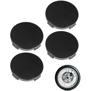 HAGNA 4 Stück Universal Abs Nabenkappen, Radnabenkappen, Felgenkappen, Nabendeckel 60 Mm, Nabenabdeckung,Für Radnaben, Auto Zubehör(Schwarz)