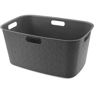 Curver Wäschekorb Softex, 45 l, Grau, Modern