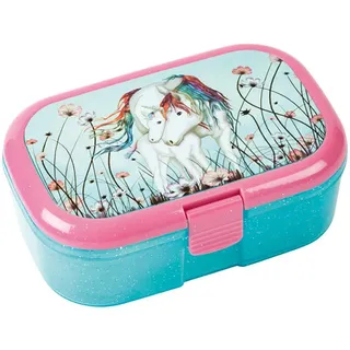 Lutz Mauder Lunchbox "Einhorn" in Türkis - (L)16,5 x (B)10,5 x (H)6,5 cm