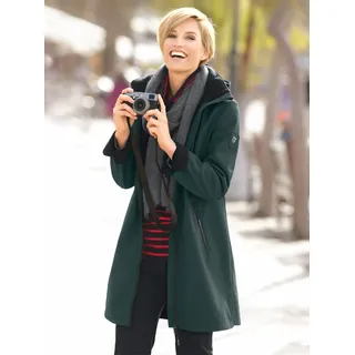 Softshelljacke CASUAL LOOKS, Damen, Gr. 48, blau (petrol), 94% Polyester, 6% Elasthan, unifarben, figurumspielend, Jacken Softshelljacke