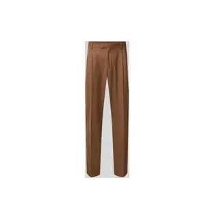 Slim Fit Hose in Flanell-Optik, Mittelbraun, 46