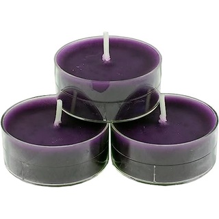 nk Candles 20 dänische Teelichter farbig durchgefärbt ohne Duft (aubergine-lila)