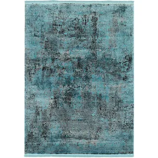 Dieter Knoll Vintage-Teppich, Blau, Textil, Uni, rechteckig, 240x340 cm, Oeko-Tex® Standard 100, für Fußbodenheizung geeignet, pflegeleicht, Teppiche & Böden, Teppiche, Vintage-Teppiche