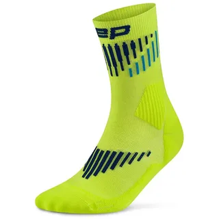 CEP Core Run Merino Mid-Cut Laufsocken 3er Pack Gelb/Blau 42-45