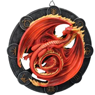 Figuren Shop GmbH Wanddekoobjekt Wandrelief - Drache Beltane by Anne Stokes - Fantasy Deko Wandbehang bunt