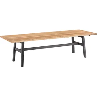 Niehoff Garden Gartentisch, Anthrazit, Teak, Holz, Metall, Teakholz, massiv, rechteckig, eckig, 95x76x220 cm, wetterbeständig, wetterfest, Gartenmöbel, Gartentische, Gartentische