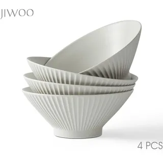 JIWOO Schüssel Set Grau/Weiß 4-tlg.