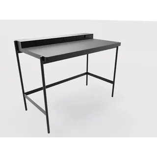 PS 20 Sekretär/Schminktisch Tiefschwarz (RAL 9005) Linoleum Grau