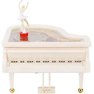 Spieluhr In Form Eines Klaviers Mit Ballerina-motiv, Dekoration Für Zuhause, Schmuckkästchen, Geschenkidee Für Kinder