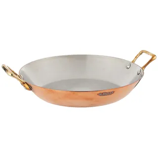 INOCUIVRE Kupfer-Edelstahl-Schale mit 2 Messinggriffen, 24 cm