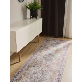 benuta George Kurzflorteppich 80 x 250 cm Lila