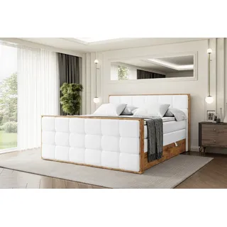 altdecor Boxspringbett 200 x 200 cm H3 Weiß