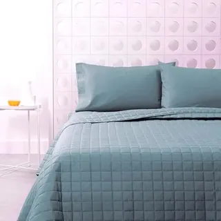 Bassetti - Tagesdecke gesteppt Doppelbett Pop Color cm 260 x 260 einfarbig Farbe Lago T1