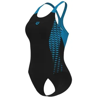 Arena Badeanzug Damen Schwarz/Türkis 40
