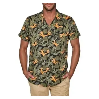 Riverso Hawaiihemd Regular Fit Schwarz S