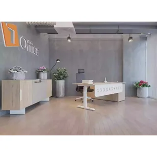 JVmoebel Eckschreibtisch Modernes Holzsideboard in Beigetönen für stilvolle Büros (1-St., 1x Schreibtisch + 1x Sideboard), Made in Europa beige|braun