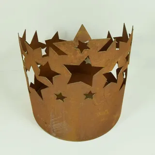 Windlicht Sterne Edelrost Rost Advent Weihnachten Garten Dekoration 20 x 27 cm