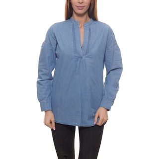 seidensticker Blusentop Seidensticker Bluse schicke Damen Sommer-Tunika Shirt Freizeit-Bluse in Jeansoptik Blau blau 34