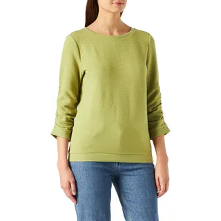 TOM TAILOR Denim Damen Sweatshirt mit Raffarm 28720 - New Pea Green L - L