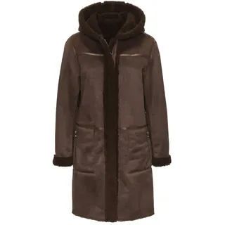 French Connection Lederimitatjacke dunkelbraun 40