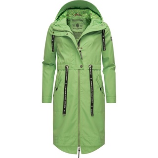 Navahoo Damen Leichter Übergangsparka lang mit Kapuze Josinaa Jade Green Gr. S - S