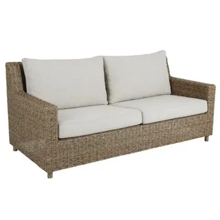Brafab Sandkorn Sofa 2,5 Sitzer 190cm, Geflecht natur, inkl. Kissen