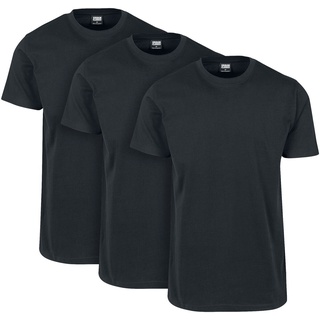 Urban Classics T-Shirt - Basic Tee 3-Pack - XL bis 5XL - für Männer - Größe 3XL - schwarz - 3XL