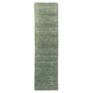 Wollteppich MORGENLAND "Loribaft Teppich Teppstar" Teppiche Gr. B/L: 80 cm x 300 cm, 15 mm, 2,4 m2, 1 St., grau (hellgrau) Shaggy-Teppiche